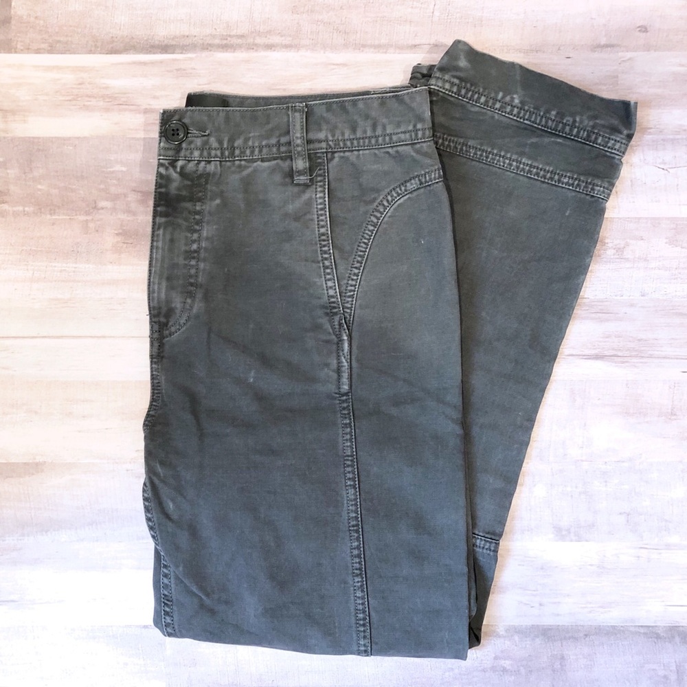 Jcrew distressed grey cropped pant